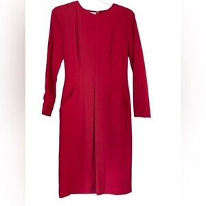 VICTOR COSTA 100% Wool Vintage Designer Sheath Holiday Party Dress